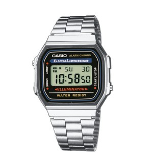 Srebrny zegarek męski Casio Collection A168WA-1YES stalowy