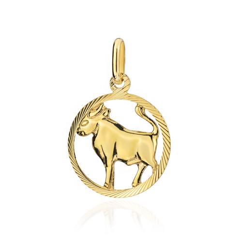 Złoty wisiorek zawieszka znak zodiaku Byk złoto 585