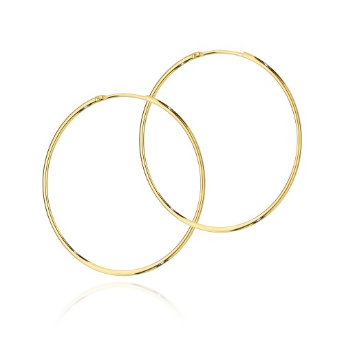 Pozłacane kolczyki kółka kreolki 4cm Jeso basic K332-925-Z marko