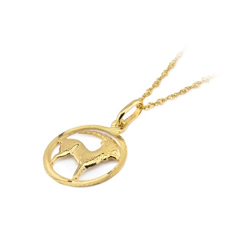 Złoty wisiorek zawieszka znak zodiaku Koziorożec złoto 585  Z371-585-KOZIOROZEC MARKO