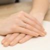 Pozłacany pierścionek wielokąt karma delikatny Supreni JP001-925-Z marko