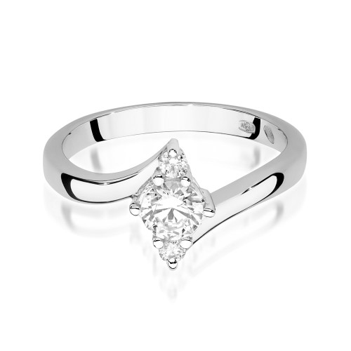 Pierścionek z białego złota z białym szafirem 0,60ct i brylantami Triola P038-B585-BS0.60 marko