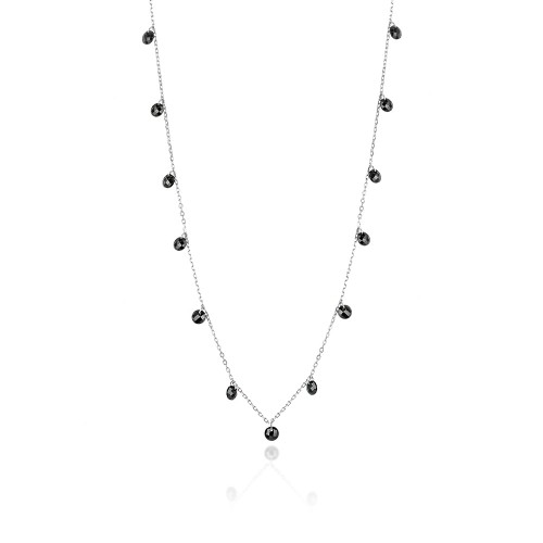 Srebrny naszyjnik choker czarne cyrkonie Kleur N040-925-CZS MARKO