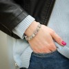 Srebrna zawieszka koralik kwiat Charms białe cyrkonie Z445-925-B MARKO