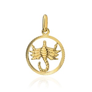 Złoty wisiorek zawieszka znak zodiaku Skorpion złoto 585