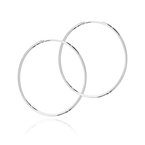 Srebrne kolczyki kółka kreolki 4cm Jeso basic K332-925-S marko