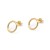 Złote kolczyki ring koło minimalistyczne Supreni K492-585 MARKO