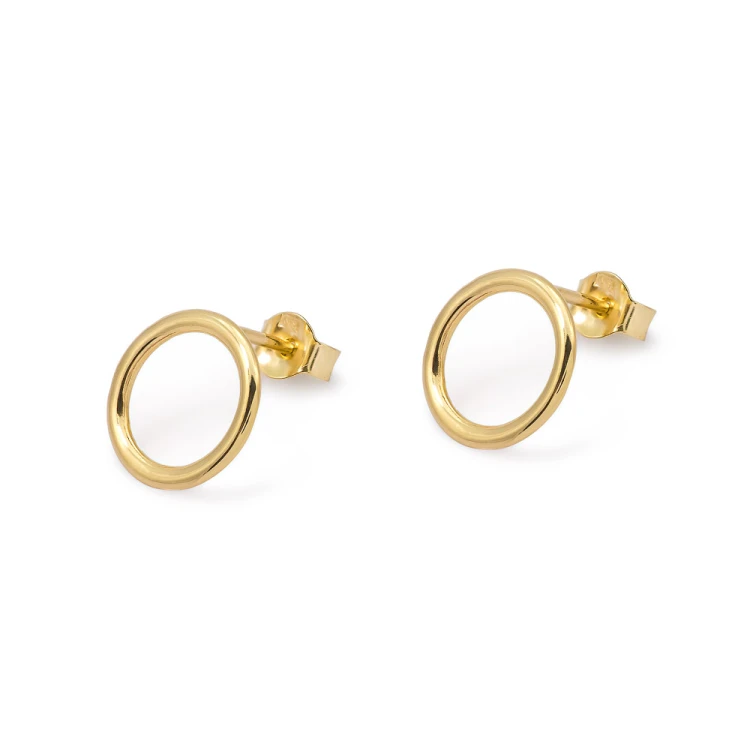 Złote kolczyki ring koło minimalistyczne Supreni K492-585 MARKO
