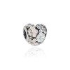 Srebrna zawieszka wisiorek Charms serce kwiatki Z111-925 marko
