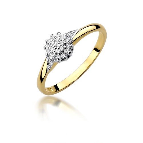 Złoty pierścionek 585 z brylantami 0,11ct W419-585-B0.11 MARKO