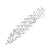 Srebrna szeroka bransoletka ślubna z kryształów Swarovski BR4394-1 MARKO