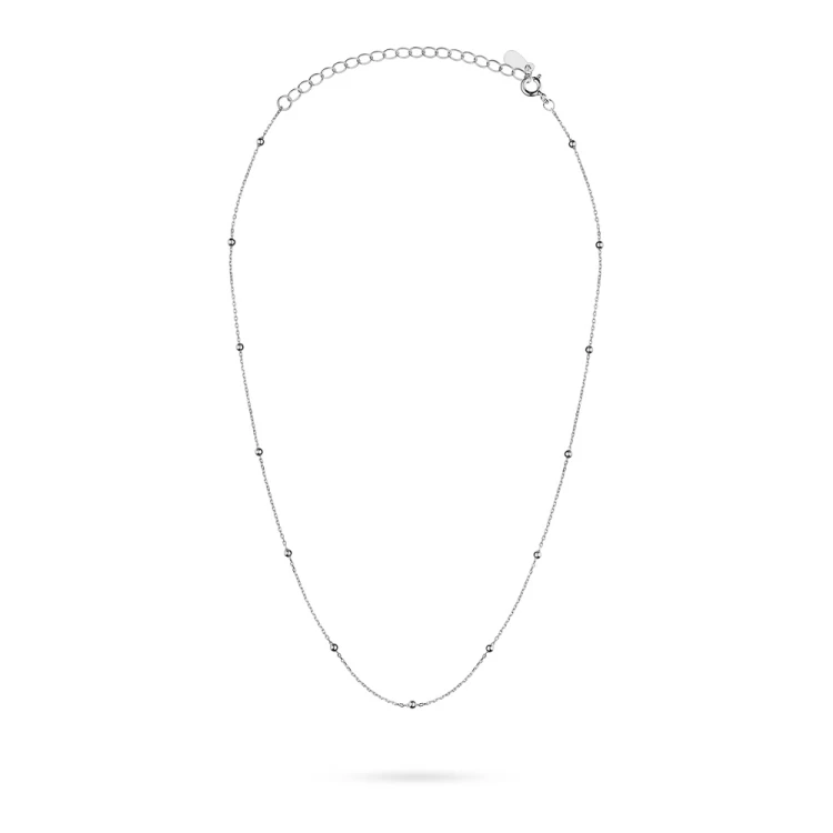 Srebrny naszyjnik łańcuszek choker z kuleczkami Supreni N490-925-S marko