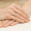 Srebrny delikatny pierścionek białe cyrkonie Soledo JP005-925-S marko