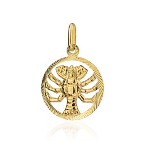 Złoty wisiorek zawieszka znak zodiaku Rak złoto 585