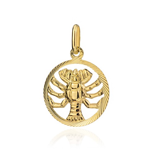 Złoty wisiorek zawieszka znak zodiaku Rak złoto 585