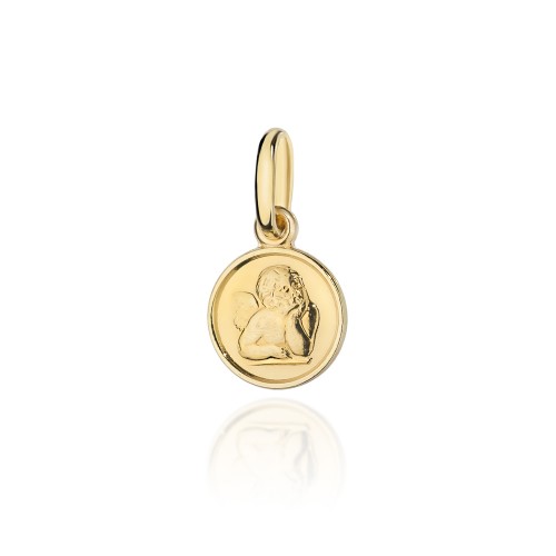 Złoty medalik z aniołkiem próba 585 D014-585 MAKRO