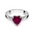 Pierścionek z białe złota rubin 1,70ct i brylanty W012-585-R1.70 MARKO