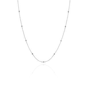 Srebrny naszyjnik łańcuszek choker z kuleczkami Supreni