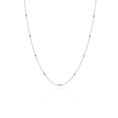 Srebrny naszyjnik łańcuszek choker z kuleczkami Supreni N490-925-S marko