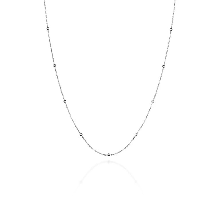 Srebrny naszyjnik łańcuszek choker z kuleczkami Supreni N490-925-S marko