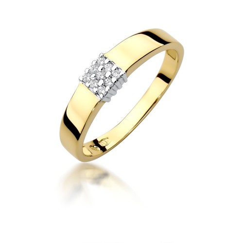Złoty pierścionek 585 z brylantami 0,05ct W417-585-B0.05 MARKO