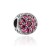 Srebrna zawieszka koralik kwiat Charms czerwone cyrkonie Z445-925-C MARKO