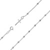 Srebrna bransoletka różaniec na rękę łańcuszek koreana 925 D040-925-S skos