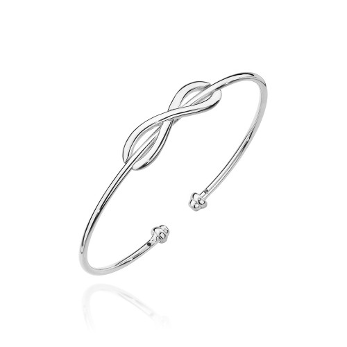 Srebrna sztywna bransoletka bangle nieskończoność Virino B136-925-S marko