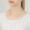 Srebrny dłuższy naszyjnik zawieszki ring N025-925-S MARKO