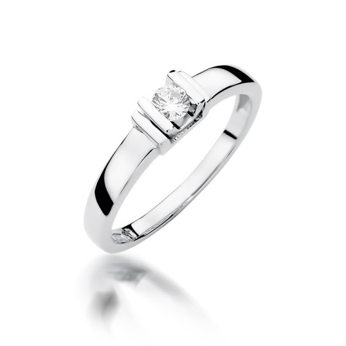 Pierścionek z brylantem 0,10ct W343-585-B0.10 MARKO