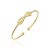 Pozłacana sztywna bransoletka bangle nieskończoność Virino B136-925-Z.jpg