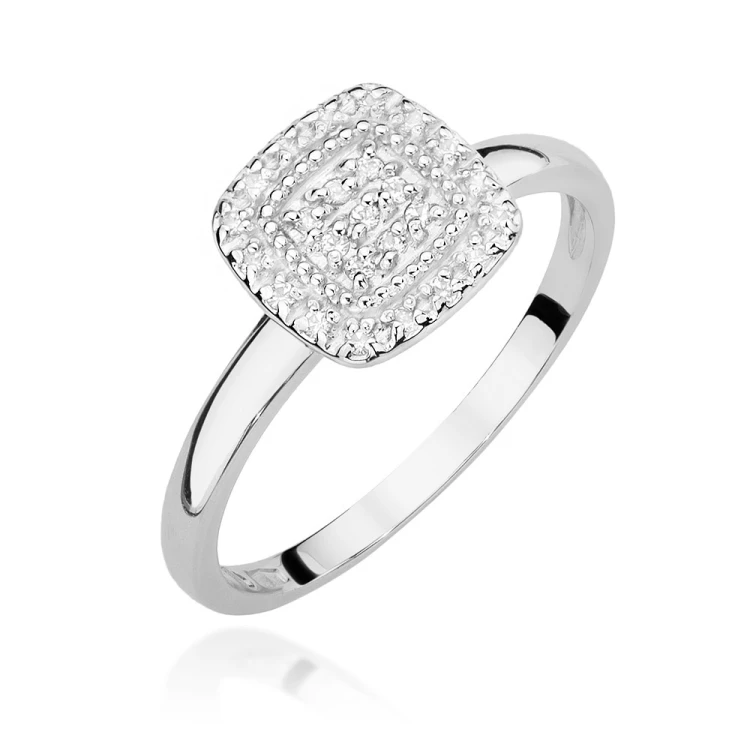 Pierścionek z białego złota z brylantami 0,13ct Galaktyki W448-585-B0.13 marko