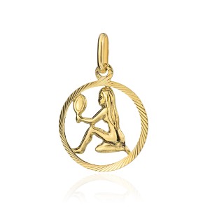 Złoty wisiorek zawieszka znak zodiaku Panna złoto 585
