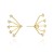 Pozłacane nausznice dwuczęściowe kolczyki multi gwiazdki ear jacket Supreni K253-925-Z marko