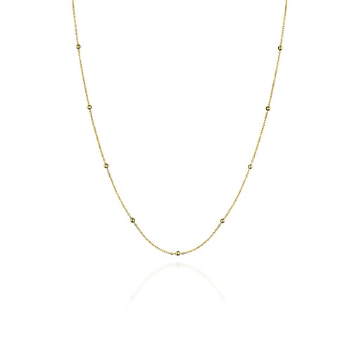 Pozłacany naszyjnik łańcuszek choker z kuleczkami Supreni N490-925-Z marko