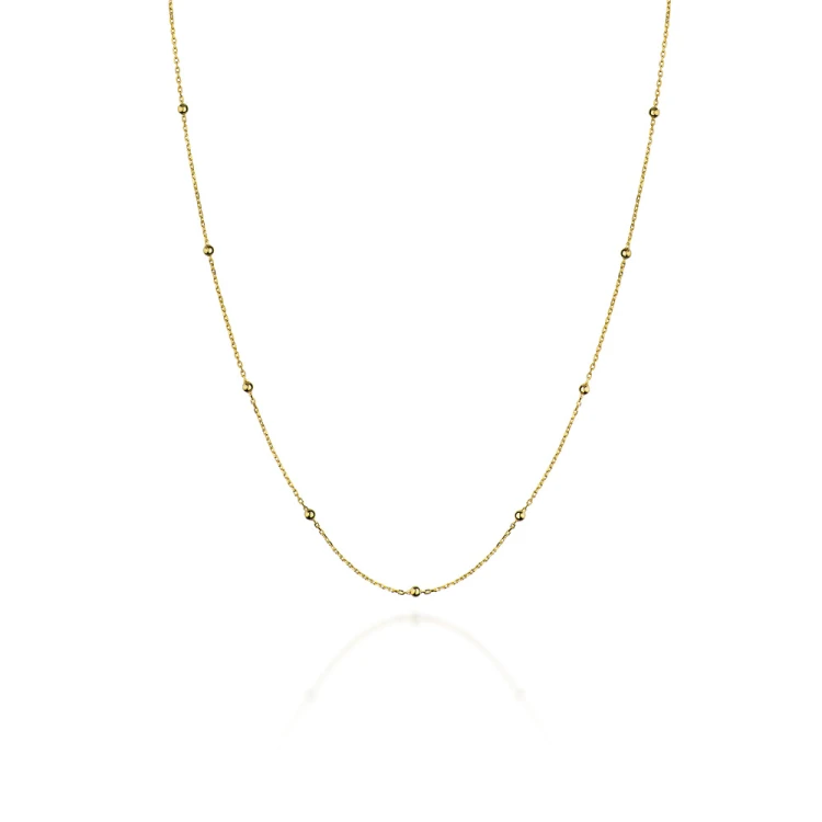 Pozłacany naszyjnik łańcuszek choker z kuleczkami Supreni N490-925-Z marko