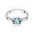 Pierścionek z białego złota z topazem Kultowa W003 próba 585 topaz 0,70ct MARKO