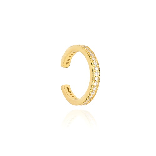 Pozłacany kolczyk nausznica nakładka na chrząstkę fake piercing helix cyrkonie K234-925-Z MARKO