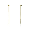 Złote kolczyki wiszące łańcuszek kulki 4mm przewlekane K390-585 marko