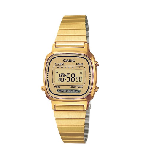 Złoty zegarek damski Casio Collection LA670WEGA-9EF stal