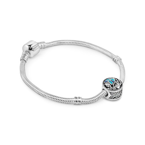 Srebrna zawieszka koralik ryba Charms cyrkonie Z444-925 MARKO