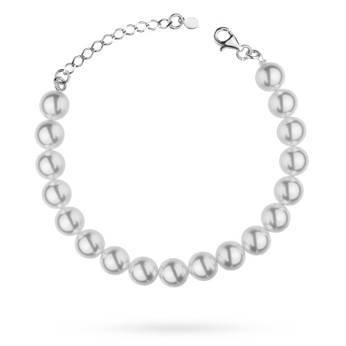 Bransoletka ślubna z perłami Swarovski srebro 925 BRSW3650 marko