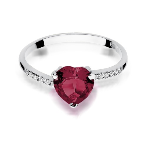 Pierścionek białe złoto rubin 1,70ct i brylanty 0,06ct W050-585-R1.70 MARKO
