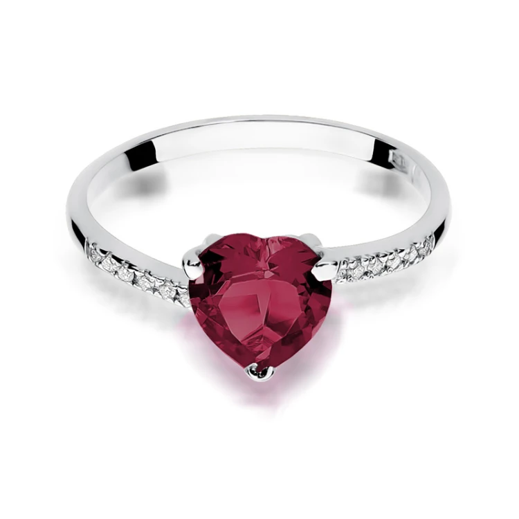Pierścionek białe złoto rubin 1,70ct i brylanty 0,06ct W050-585-R1.70 MARKO