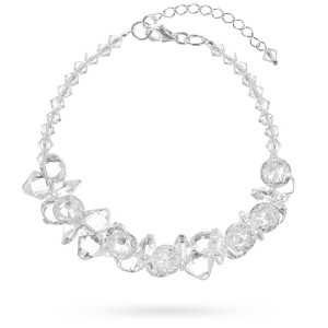 Bransoletka ślubna z kryształami SWAROVSKI srebro 925