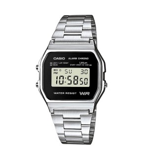 Srebrny zegarek męski Casio Collection A158WEA-1EF kwarcowy