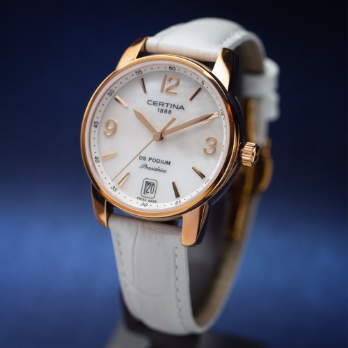 Elegancki zegarek Certina C0342103611700 skórzany pasek