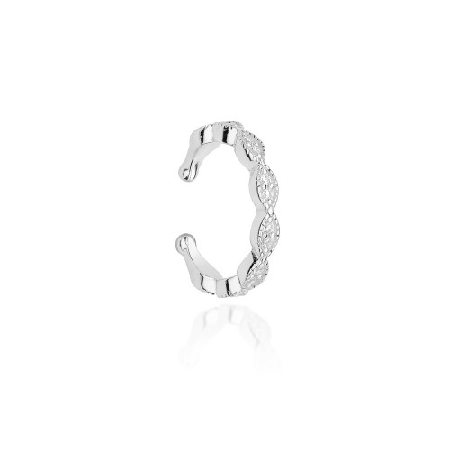 Kolczyk ze srebra nausznica nakładka na chrząstkę do nosa fake piercing cyrkonie K215-925-S MARKO