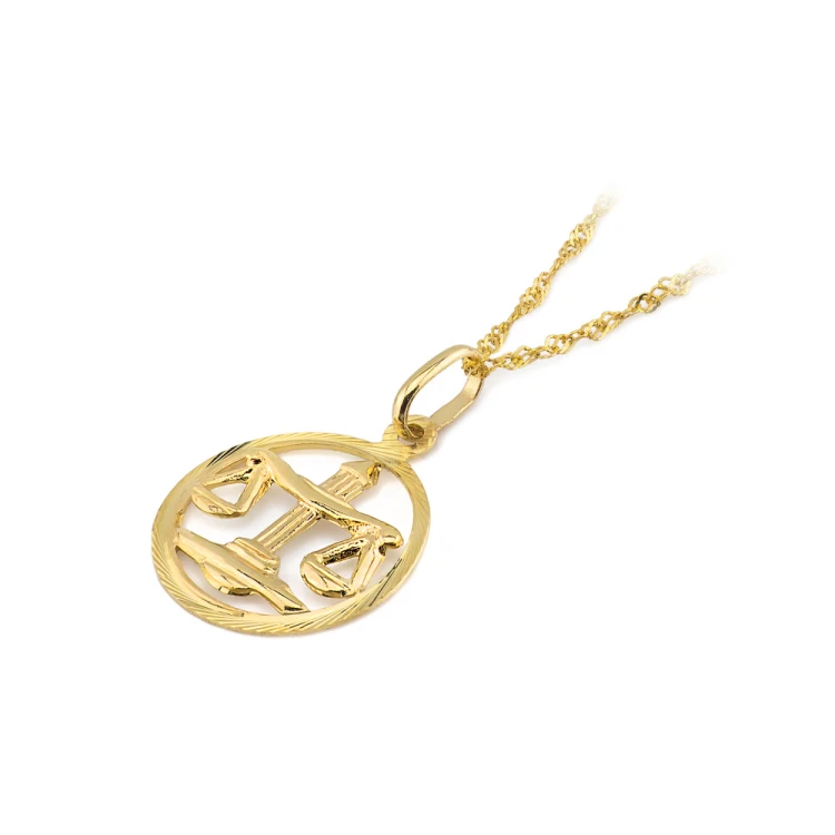 Złoty wisiorek zawieszka znak zodiaku Waga złoto 585 Z371-585-WAGA MARKO