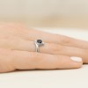 Pierścionek z białego złota z czarnym brylantem 0,50ct i brylantami Triola P038-B585-CB0.50 marko